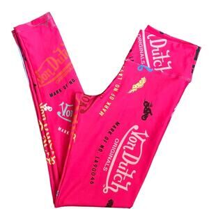 Hot Pink Graphic Leggings Medium